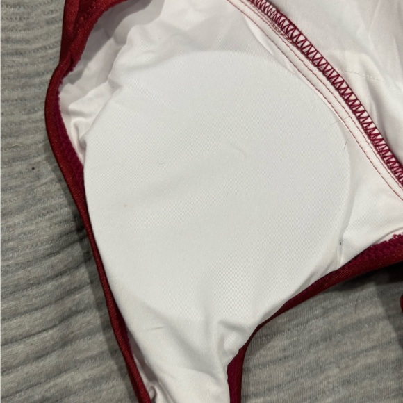 Cup She Red Ruffled One-Piece Swimsuit - Picture 7 of 13